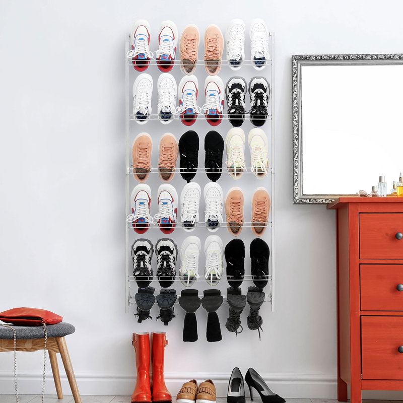 18 Pair Shoe Rack, Silver