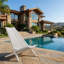 Chaise longue pliante d'extérieur Lashawn en bois d'acacia - Blanc vieilli-2095246256-2095246258