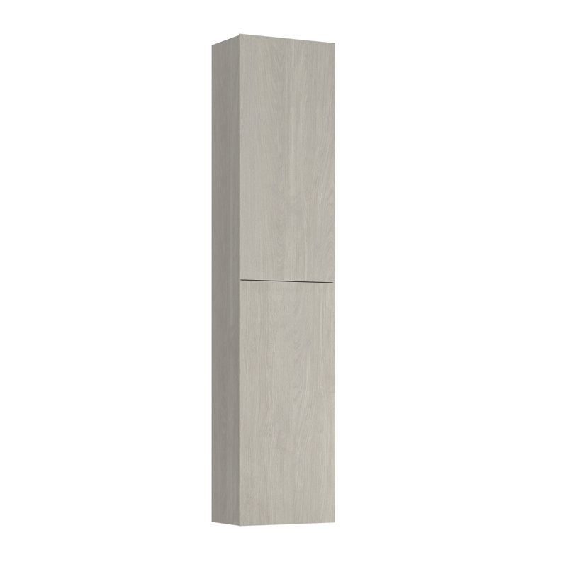Wall Bathroom Storage Furniture Set, White Oak