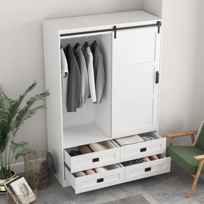 Armoire de rangement haute avec garde-robe de chambre à coucher