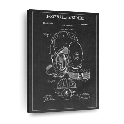 Casque de football BW, brevet sur toile