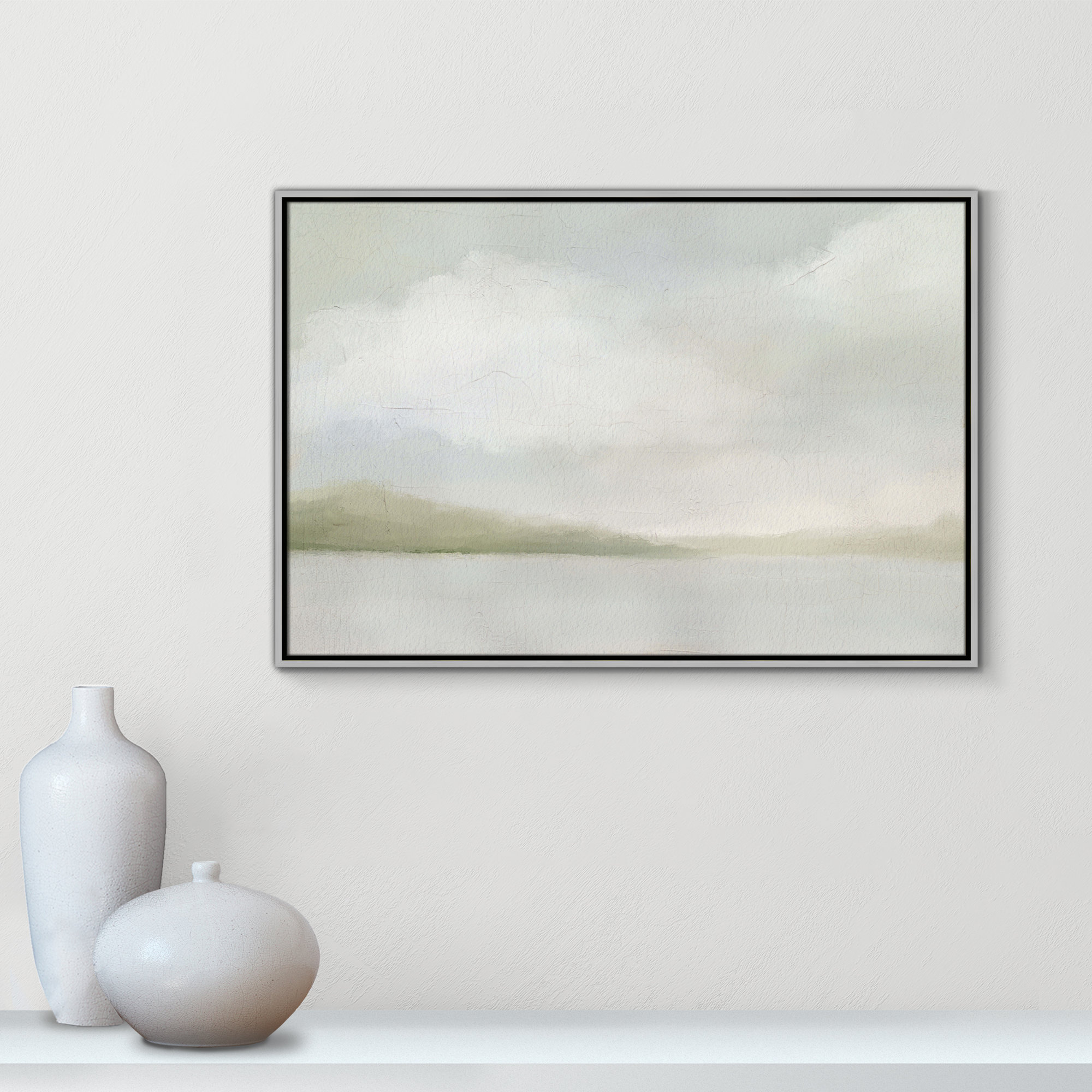 A Tranquil Morning, Silver, 25.5" H x 37.5" W