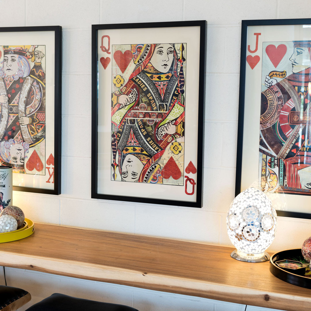 3D Collage Queen Of Hearts - Single Picture Frame Print