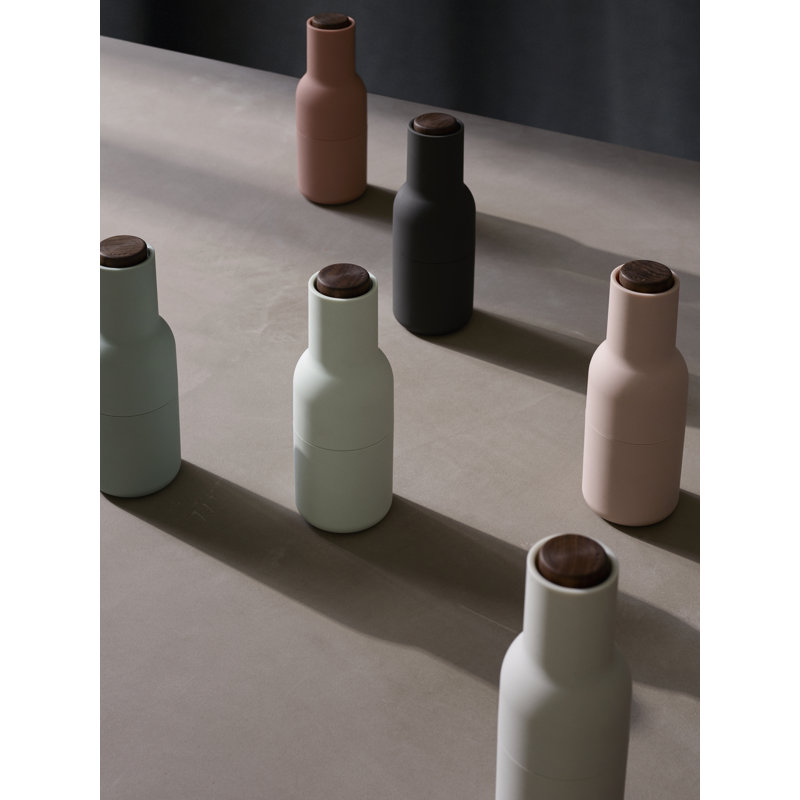 Bottle Grinder Ceramic Salt & Pepper Mill, Carbon/Ash