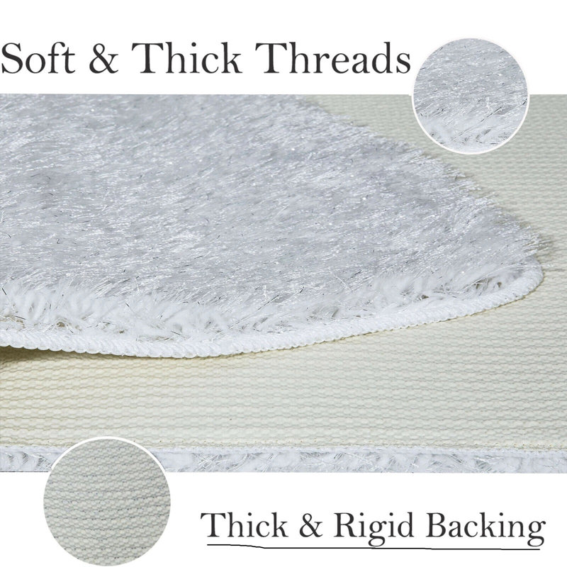 Polypropylene Plastic Non-Slip Bath Mat, Single - 80cm L x 50cm W, White