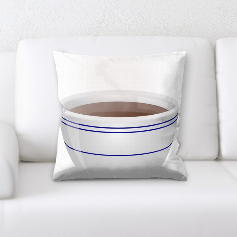 Coussin décoratif en tasse