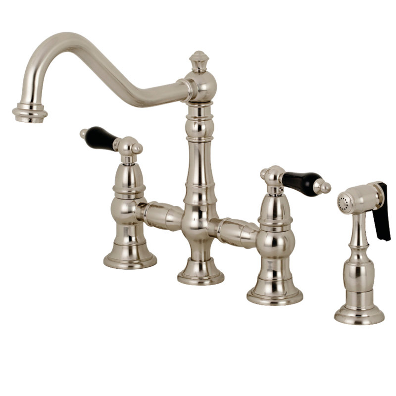 Robinet de pont de cuisine avec jet latéral Duchess, Nickel brossé