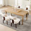  Ensemble de 4 chaises d'appoint rembourrées en bois massif avec dossier incurvé-126127974-126127975-126127980