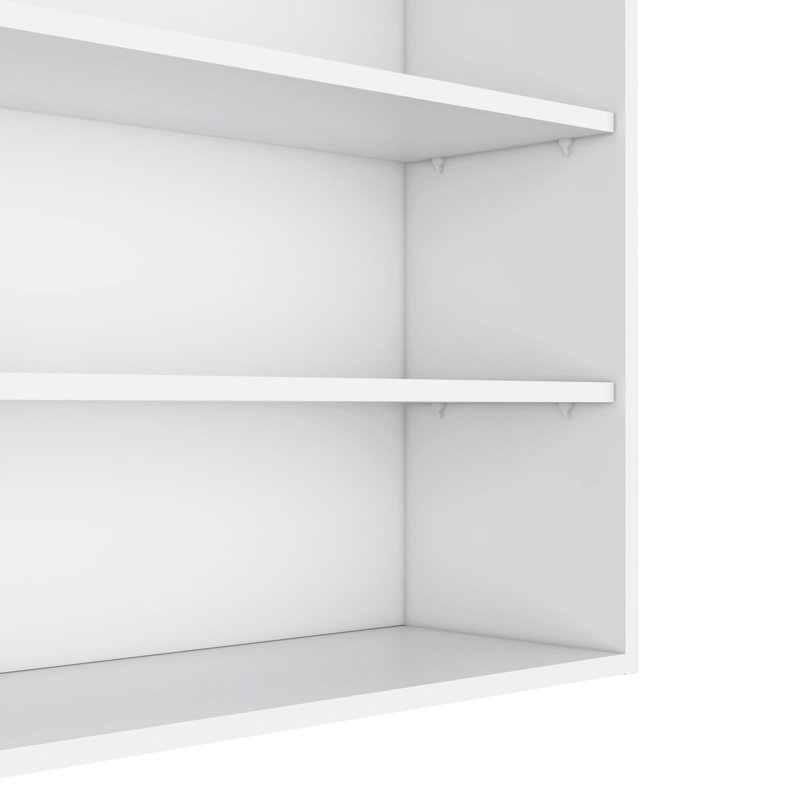 Armoire murale pour la cuisine, blanc - 30 po x 36 po x 12 po, panneau de particules, revêtement résistant aux égratignures, design moderne, range les épices, les bols et les bocaux