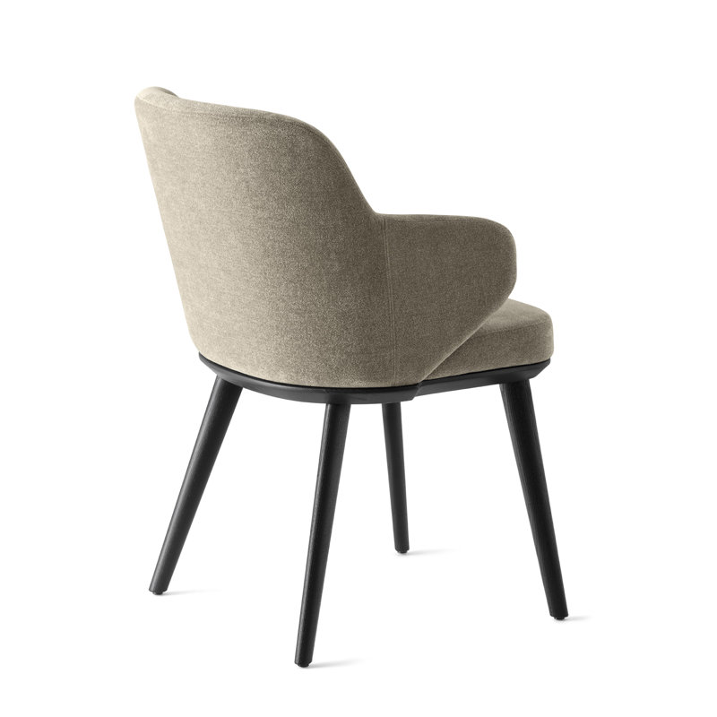 Fauteuil Foyer, Noir mat, Taupe Anouk