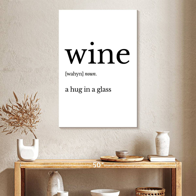 Wine Typography, 39" H x 26" W