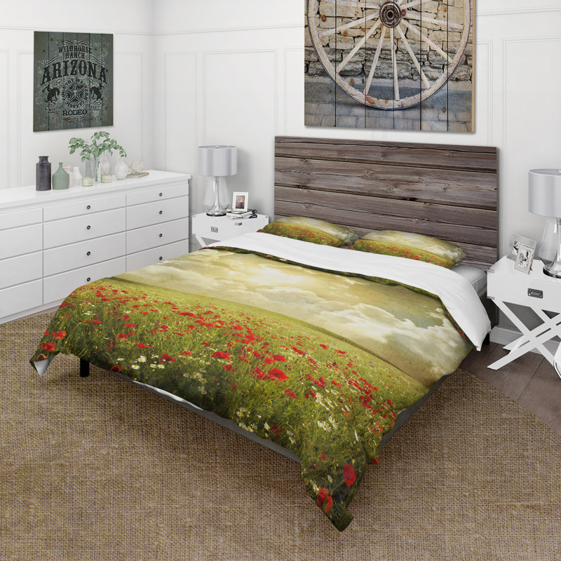 Ensemble de housse de couette rustique, Housse de couette double / grand + 2 taies