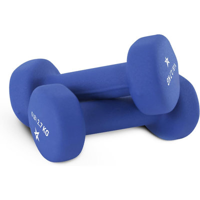 Haltère néoprène - 6 lb - bleu foncé - paire