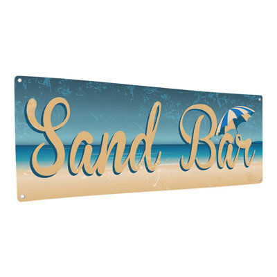 " Sand Bar Metal Sign "