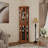 Corner Curio Cabinet with Lights, Adjustable Tempered Glass Shelves, Mirrored Back, Display Cabinet (E26 light bulb not included)-756044176
