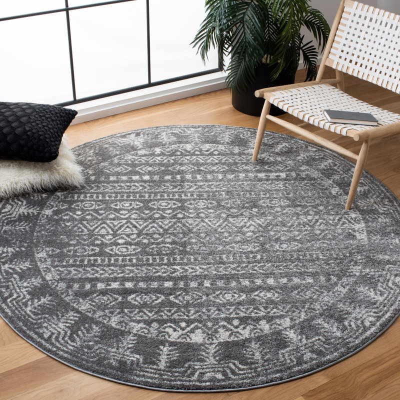 Tulum Performance Southwestern Rug, Round 6'7"