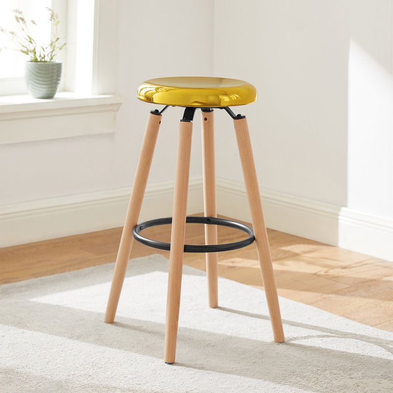 Igasho Counter Stool with Solid Wood Frame