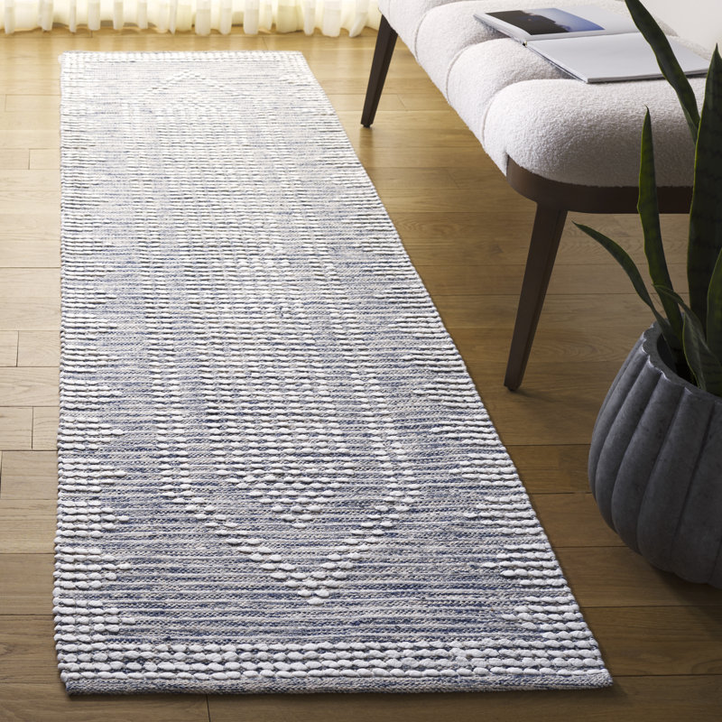 Talala 981 Area Rug In Navy / Ivory, Runner 2'3" x 8'