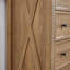 Commode | Commode de rangement haute 6 tiroirs, ferme moderne, grain de bois brun clair, organisateur de rangement, L 31,5 po x l 15,75 po x H 47,64 po | Panneau de fibres à densité moyenne | Chambre-1091614169