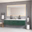 Miroir de salle de bain 72 x 36 pouces à DEL avec façade et rétroéclairage, miroir de meuble-lavabo mural, anti-buée, mémoire, 3 couleurs, réglable en continu-844834682