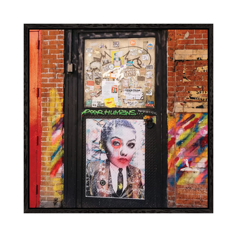 East Village Street V by Bethany Young - Print on Canvas, Black Framed, 66.04cm H x 66.04cm W x 3.81cm D