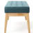 Versatile Teal With A Fabric Cover And Stable Birch Wood Leg Structure Mid-Century Modern Bench Button- Upholstery Legs,