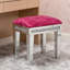 Mikayil Mirrored Glass Vanity Dressing Table Stool Decorative Accent Stool-615641602