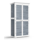 Aiho 63-Inch High Solid Wood Vertical Storage Shed