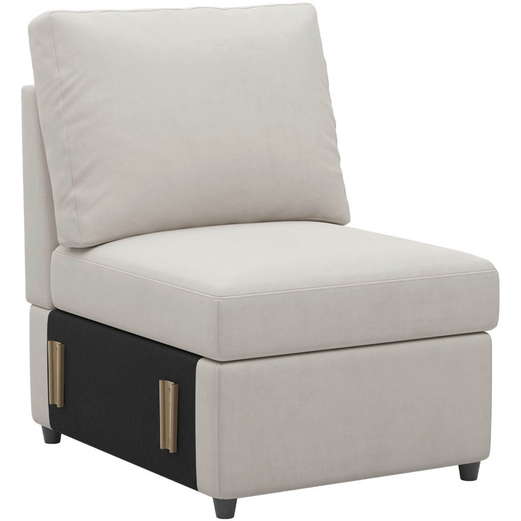 Armless Chair Single Seat Module For Modular Sectional Sofa