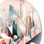 Essence of Abstract Minimalisme II - Minimalisme abstrait, art mural rond sur métal-88599061