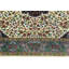 Tapis floral bleu / noir / jaune en laine noué à la main 6 pi 6 po x 9 pi 3 po Poppy-Grace