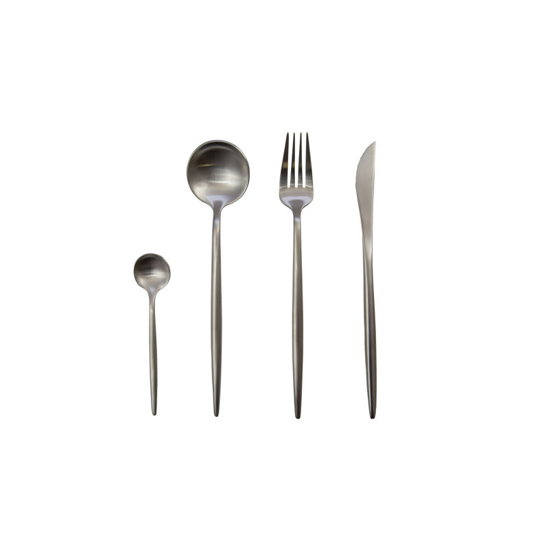 Volutes de Velours 24 Piece 18/10 Stainless Steel Cutlery Set, Service for 6, Silver