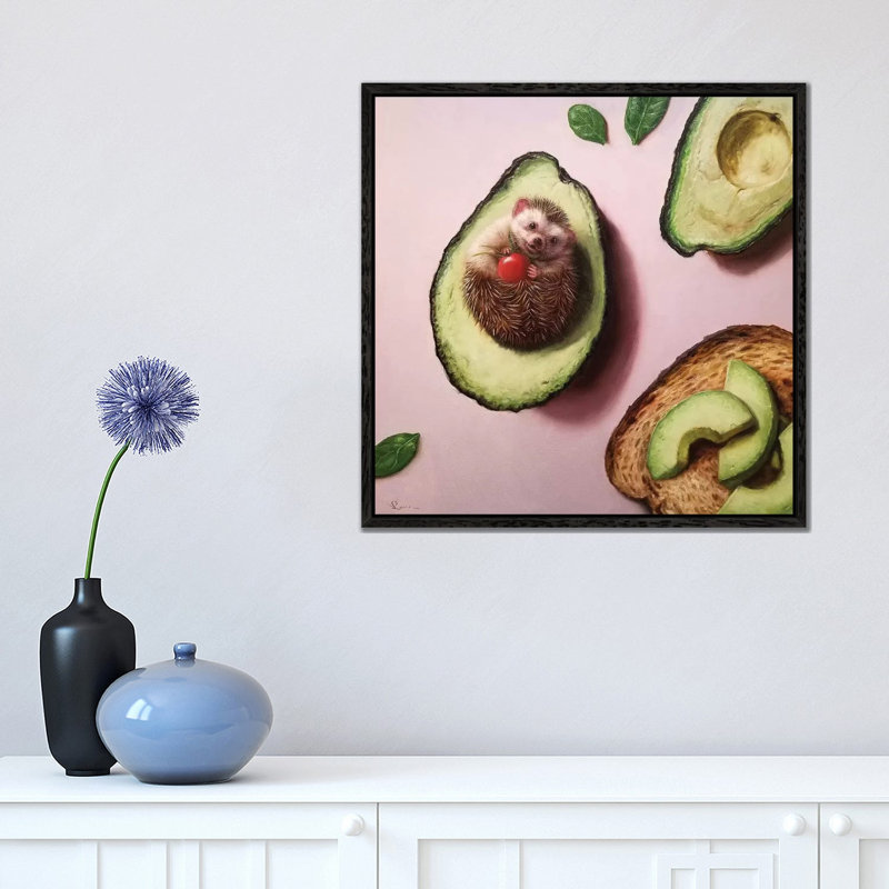 Avocado Toast by Lucia Heffernan - Print on Canvas, 45.72 cm H x 45.72 cm W, Black Framed