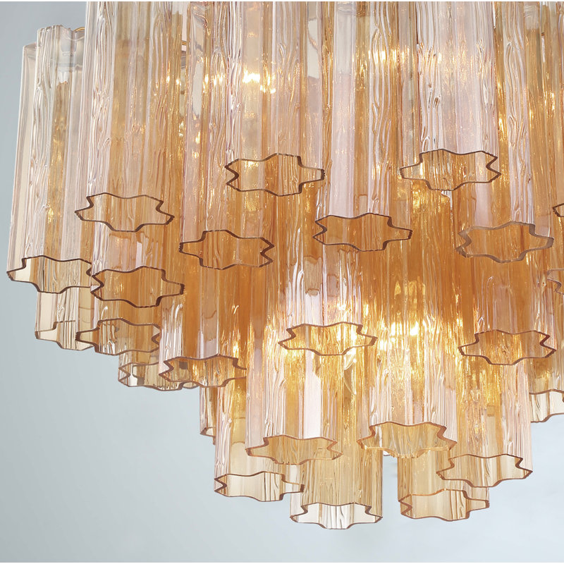 Arras 9-Light Chandelier, Laiton vieilli, Jaune, H 14,25 po x l 22 po x P 22 po