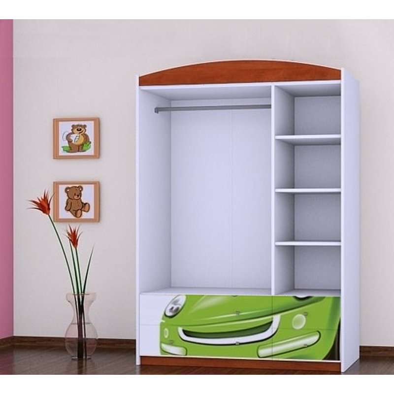 Matt 3 Door Wardrobe, Red