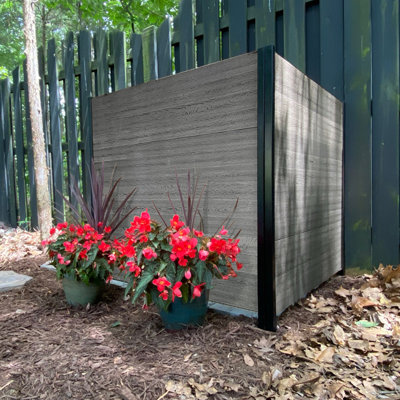 Enclo 3.6 ft. H x 3.5 ft. W Lincoln WoodTek Vinyl Privacy Screen Kit (2 Panels) by Enclo