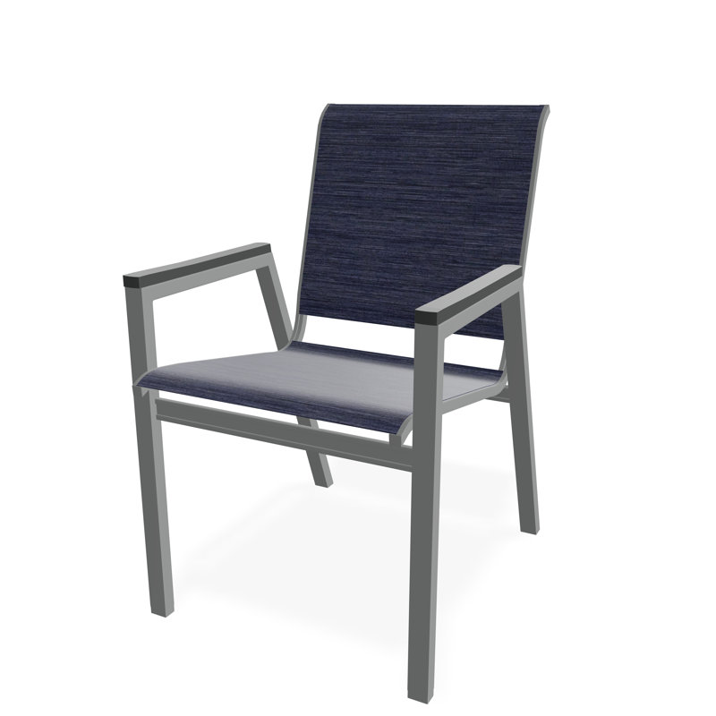 Bazza Outdoor Dining Chair, Collect Indigo, Graphite