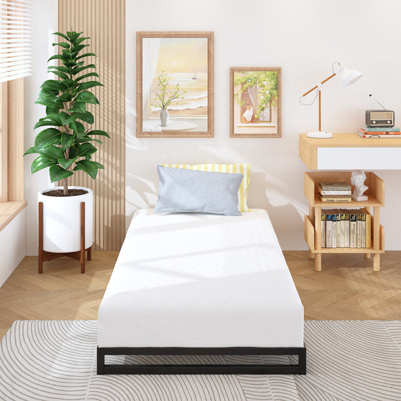 Metal Platform Bed Frame, Twin, 4" 