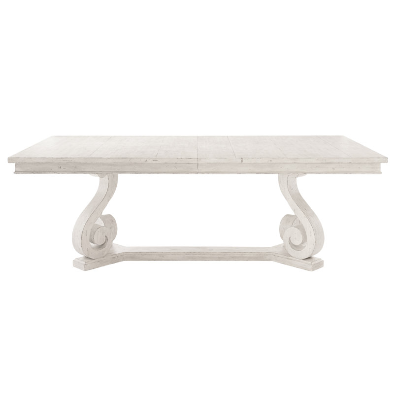 Mirabelle Cream Reclaimed Pine Extendable Dining Table