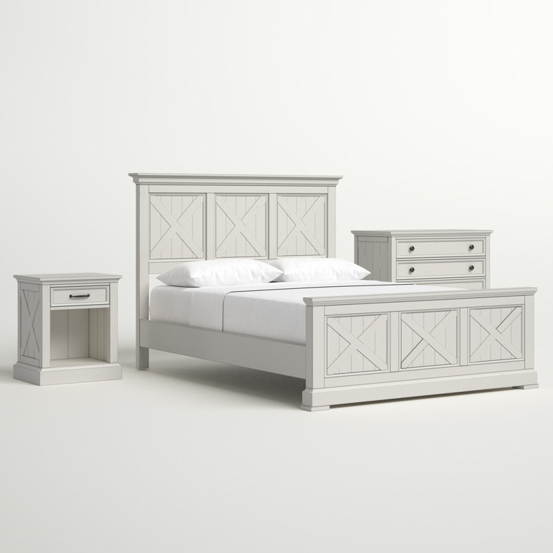 Lana Solid Wood Piece Bedroom Set, King