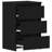 vidaXL Bedside Cabinet Black Oak Engineered Wood Standard Bedside Table