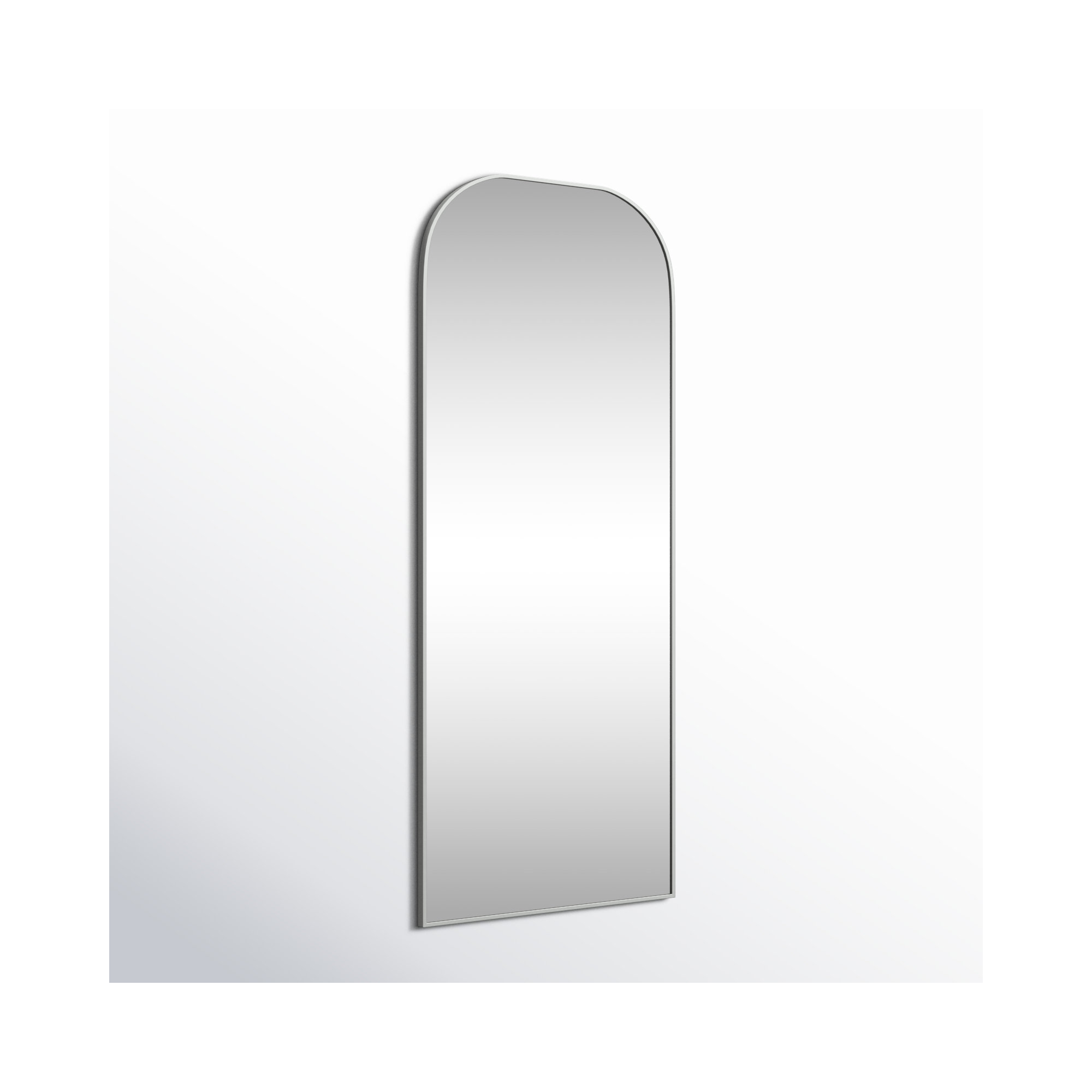 Sabine Metal Wide Arch Wall Mirror, 76" x 32", Silver