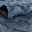 Tapis bleu marine à motif géométrique tissé à la machine Gries-1501235164