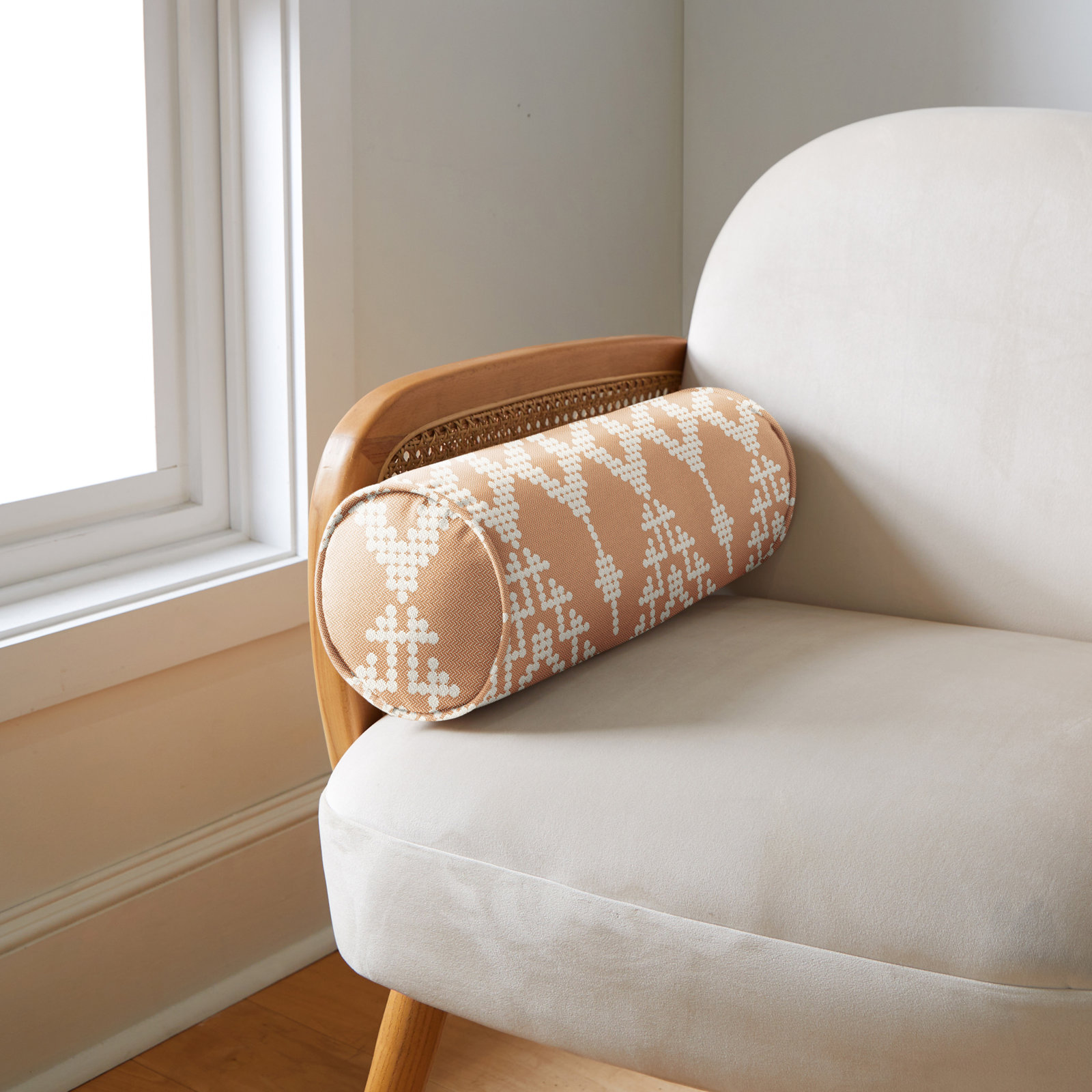 Fenna Throw Pillow, Folklore Sorbet, 8"H x 24"W