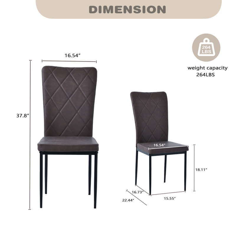 Chaise parsons 4 pièces Arnlaugur