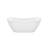 Mahaba 67 x 29 Acrylic Freestanding Oval Center Drain Bathtub in White