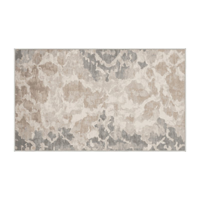 Silky Soft Plush Beige Area Rug