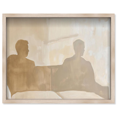 Oliver Gal Shadow of Two Man Minimal Portrait - Luxury Shadowbox Framed Wall Art