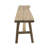 71x13x20.5" Recycled Pine Wood Bench With Grained Brown Finish And Angled Legs