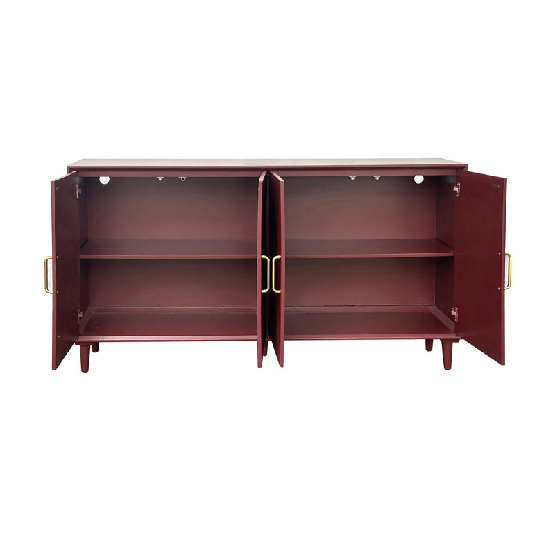 Hamund 72" Wide Sideboard, Red